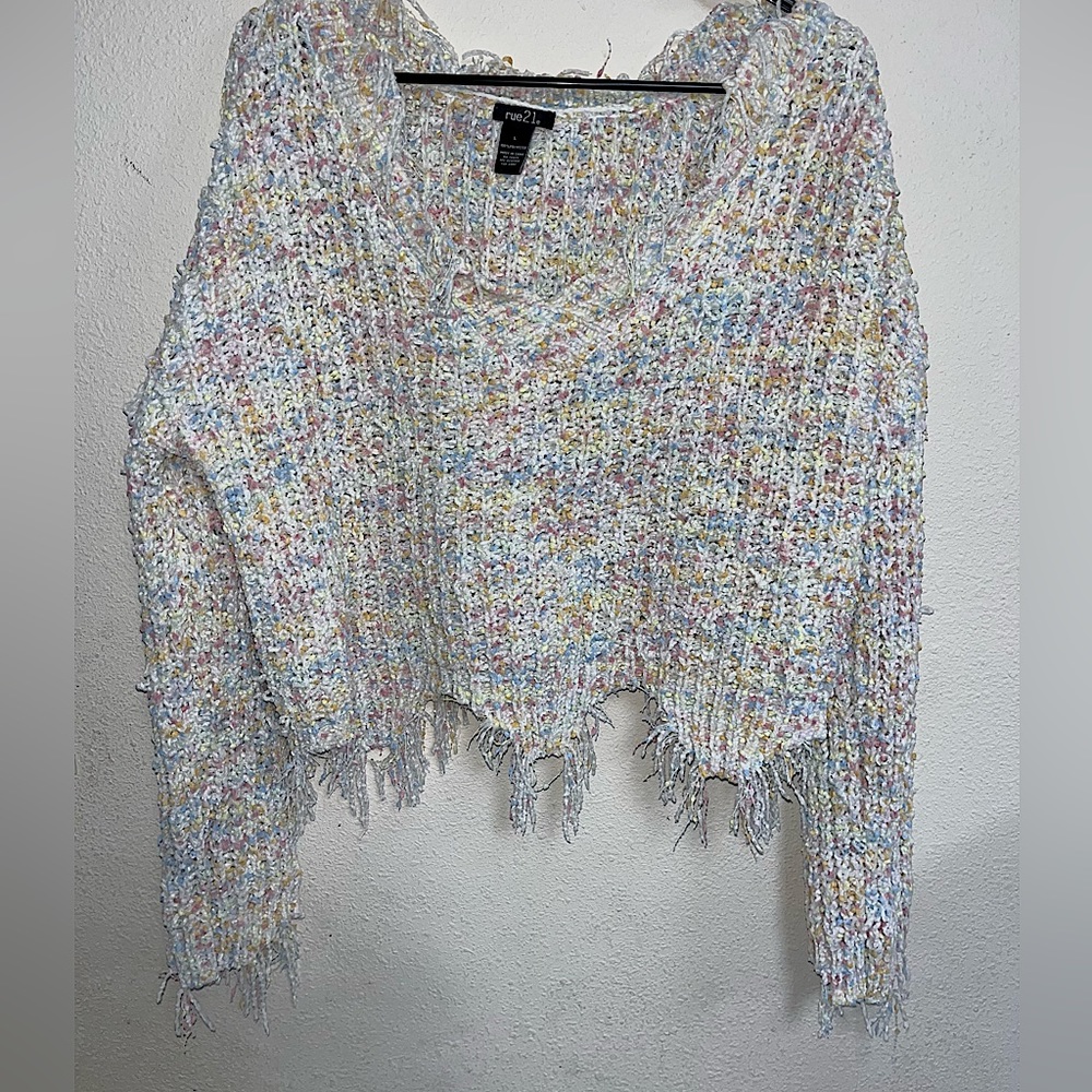 Rue 21 multicolored knitted sweater.